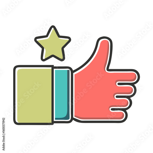 thumbs up icon vector   