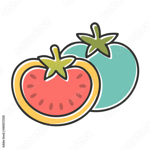tomato icon vector   
