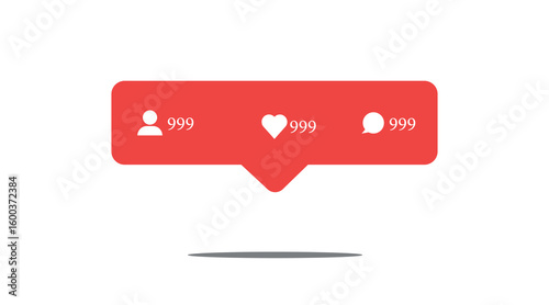 Social Media Counter Animation with Alpha Channel – Likes, Followers, Comments, Subscribers UI Set