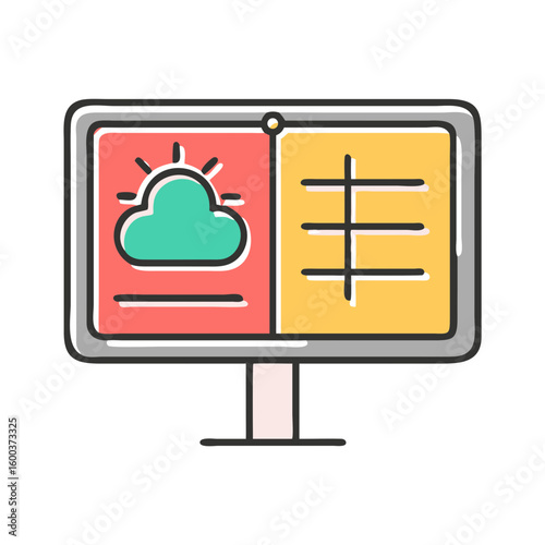 weather radar screen icon vector  .svg