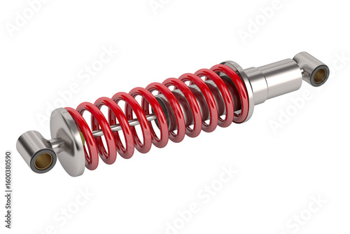 Shock absorber on white background. Isolated 3D illustration