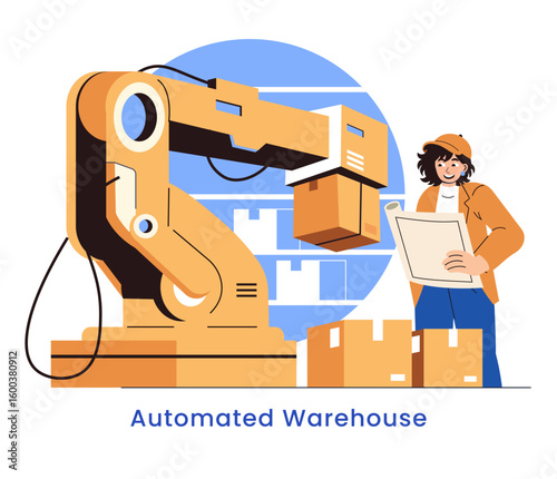 Future Of Delivery. Flat Vector Illustration