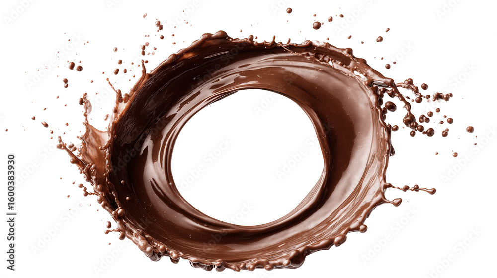 Fototapeta premium Chocolate Pour & Chocolate Chunk