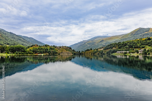 lake and mountains