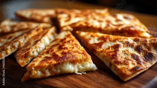 Wallpaper Mural Golden-Brown Quesadillas: Melted Cheese & Corn, Close-Up Shot Torontodigital.ca