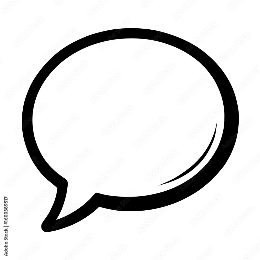 Black and White Speech Bubble Chat Communication Icon Vector - Dialogue Box for Messages, Conversation, and Social Media Black and White Speech Bubble Chat Communication Icon Vector - Dialogue Box for Messages, Conversation, and Social Media