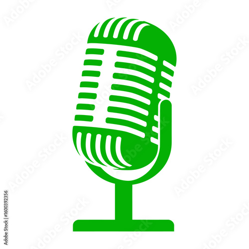 Vintage Green and assorted Microphone Icon