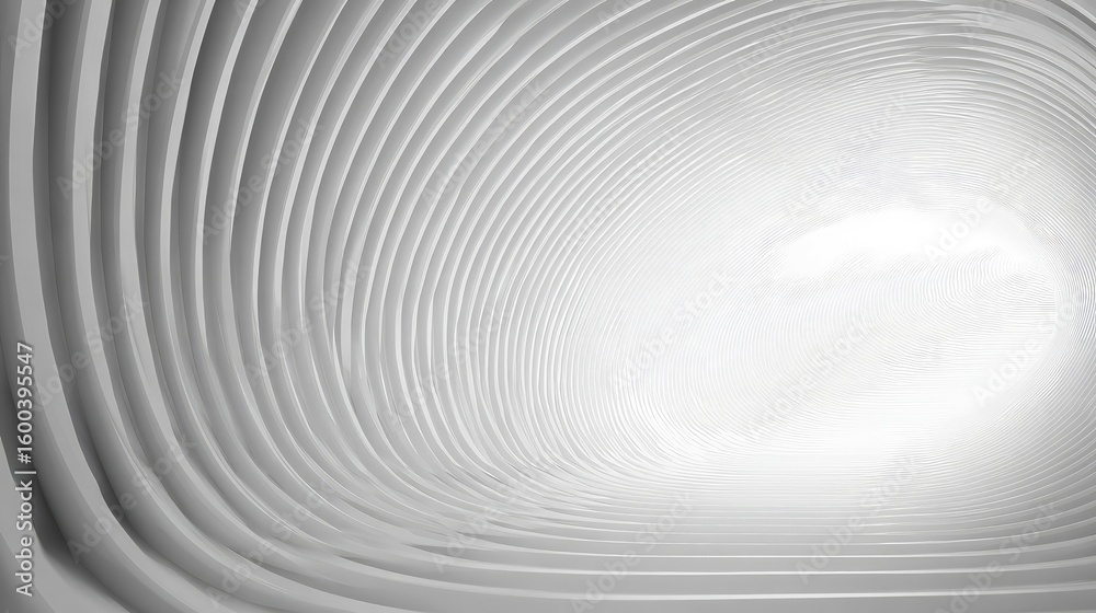 Obraz premium Abstract Grey White Tunnel Perspective Design