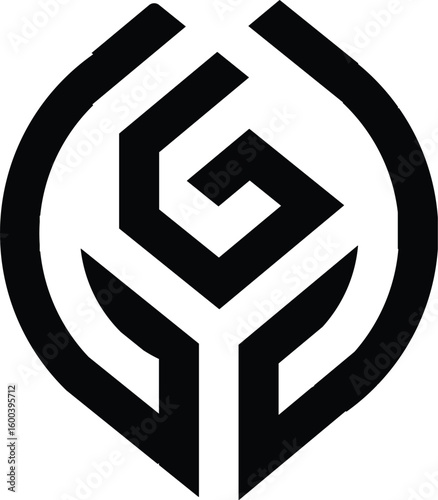 Abstract logos mega collection. Geometrical abstract logos

