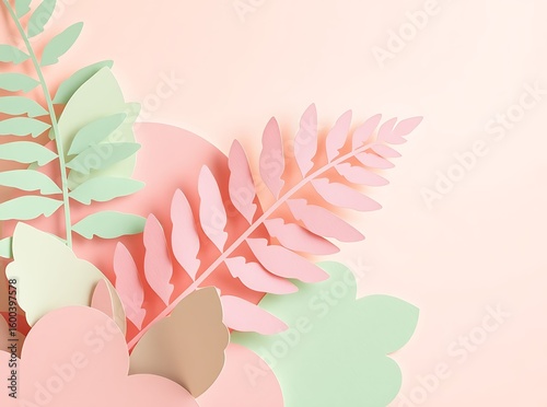Paper Flora: A vibrant and refreshing pastel-hued botanical arrangement crafted from paper. Capturing a delicate, artistic touch. 