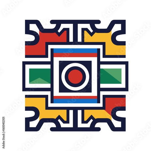 Intricate Ndebele Art Pattern Showcases Vibrant Colors and Geometric Shapes From South Africa