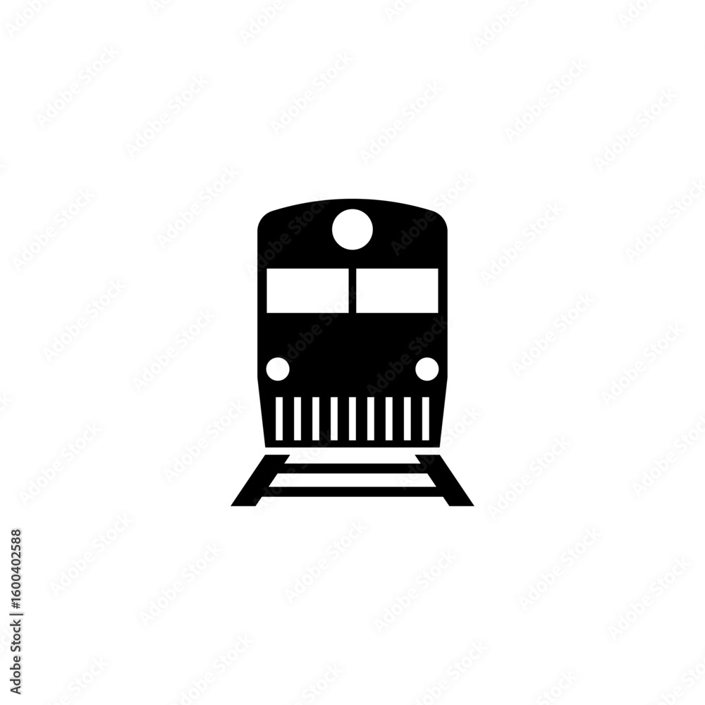 Simple black silhouette of a train. Minimalist design for rail transport concepts Simple black silhouette of a train. Minimalist design for rail transport concepts