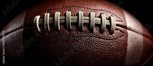 American Football Close-Up: Texture, Laces, and Game Day
