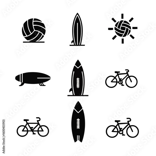 Sports and Outdoor Activity Icon Set