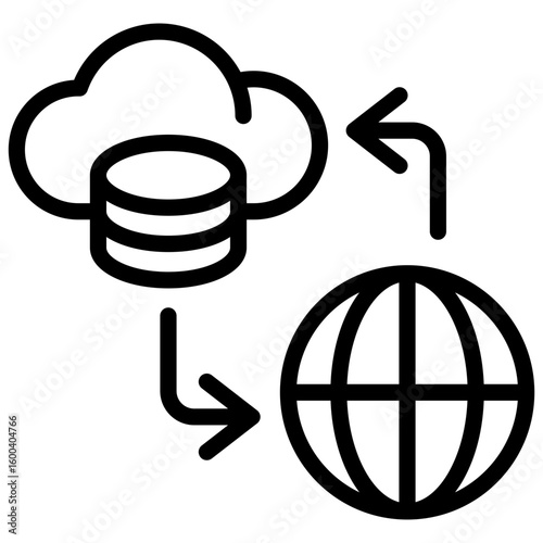 web hosting  line icon