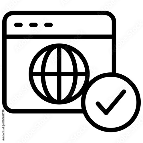Domain Registration  line icon