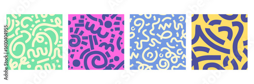 Tableau sur toile Colorful vector seamless patterns