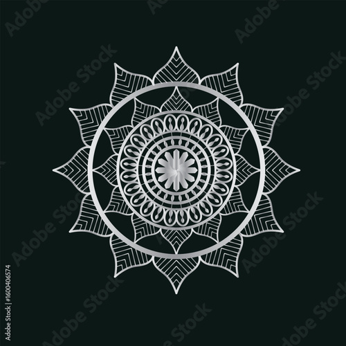 Intricate luxury mandala pattern with geometric floral elements