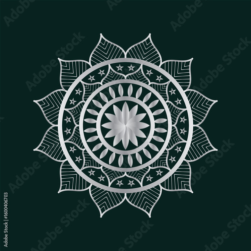 Intricate luxury mandala pattern with geometric and floral elements