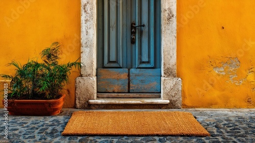 Mediterranean Doorway Serenity: A Rustic Charm