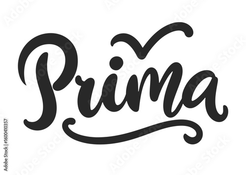 Prima Ballet Lettering Composition Calligraphy 