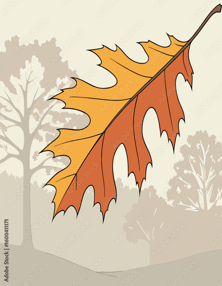 Naklejka premium autumn leaves vector illustration