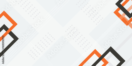 Bright black banner with a trend orange stripes EPS.10