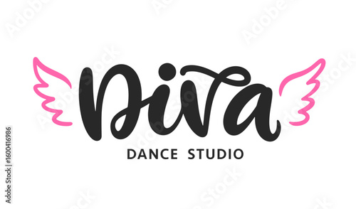Ballet Diva Cute Hand Written Brush Lettering