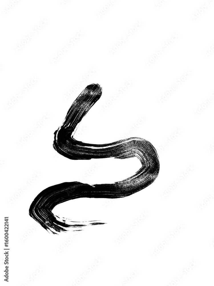 Obraz premium Brush stroke on white background