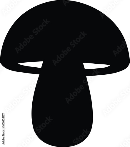 Stylized mushroom silhouette. 