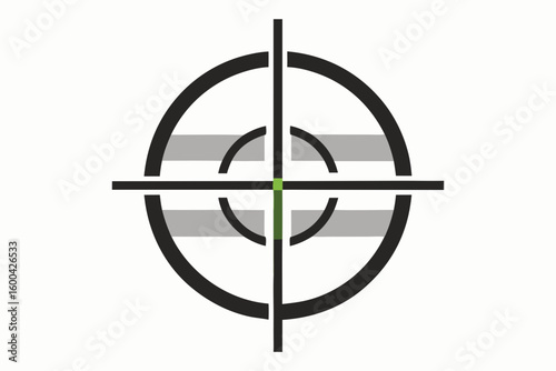 Precision Aim Focus with Modern Target Symbol, Achieve Goals, Strategic Vision, Accuracy and Success, Targeting and Solution, Vector Design for Business, Marketing and Creativity