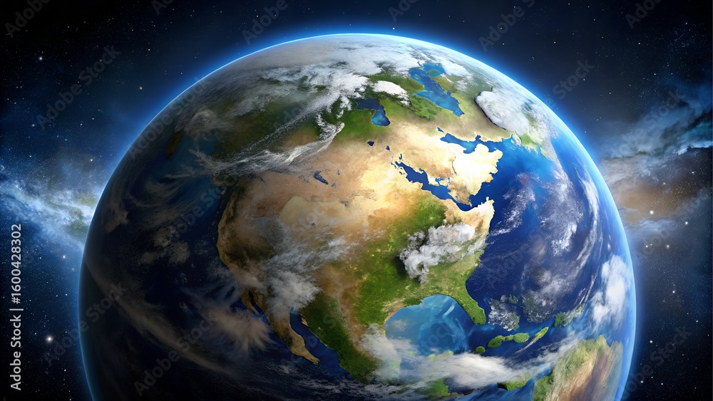 Obraz premium A stunning view of planet earth from outer space