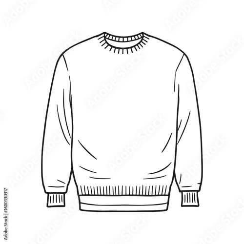 Sweater line art winter clothes handmade classic casual wear