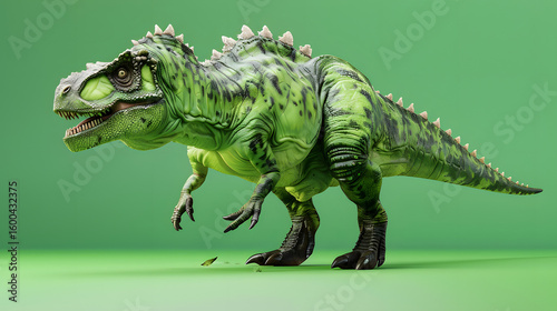 pachycephalosaurus with domed skull on green screen background