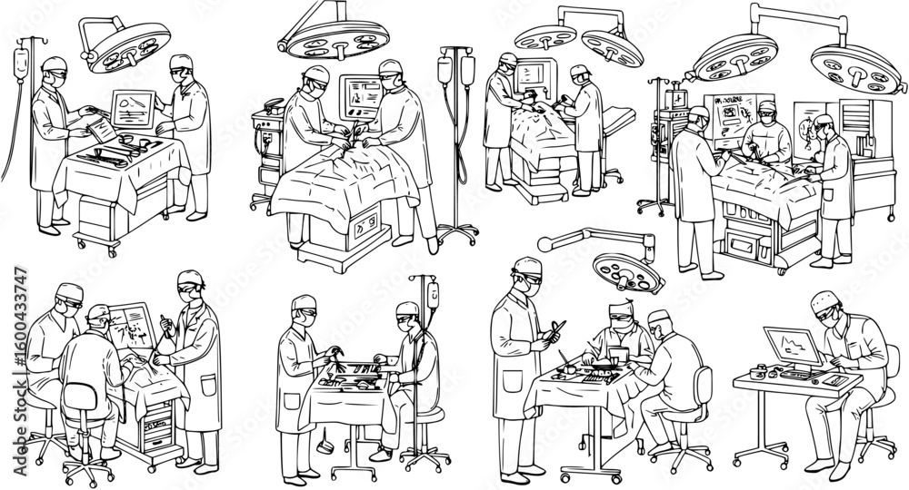 Fototapeta premium Medical doctor surgeon at work in hospital 