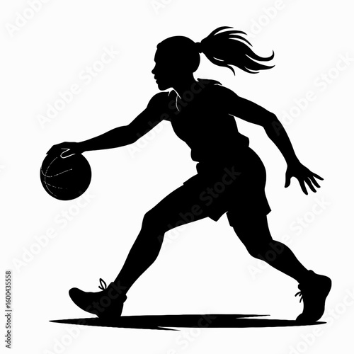 Basketball Player Silhouette in Motion