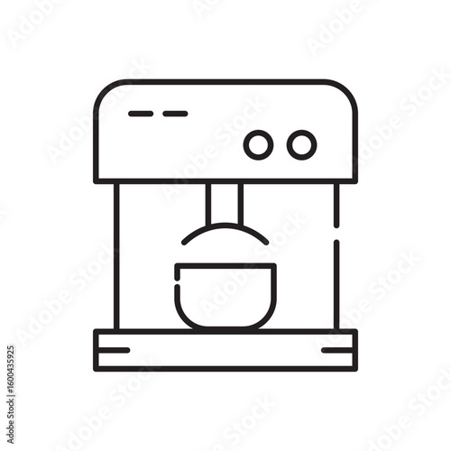 Coffee maker icon, Tea machine Symbol Outline icon Transparent background