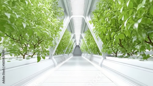 Futuristic Plant Growth Space with a Sense of Technology