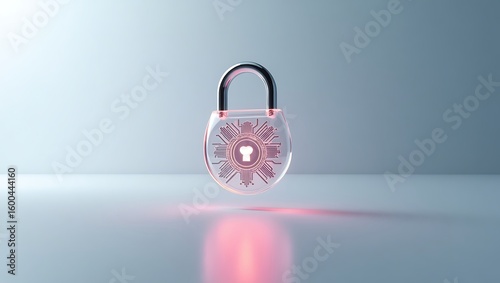 Cybersecurity padlock digital security data protection privacy concept