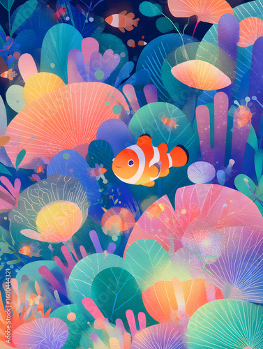 clown fish in the aquarium