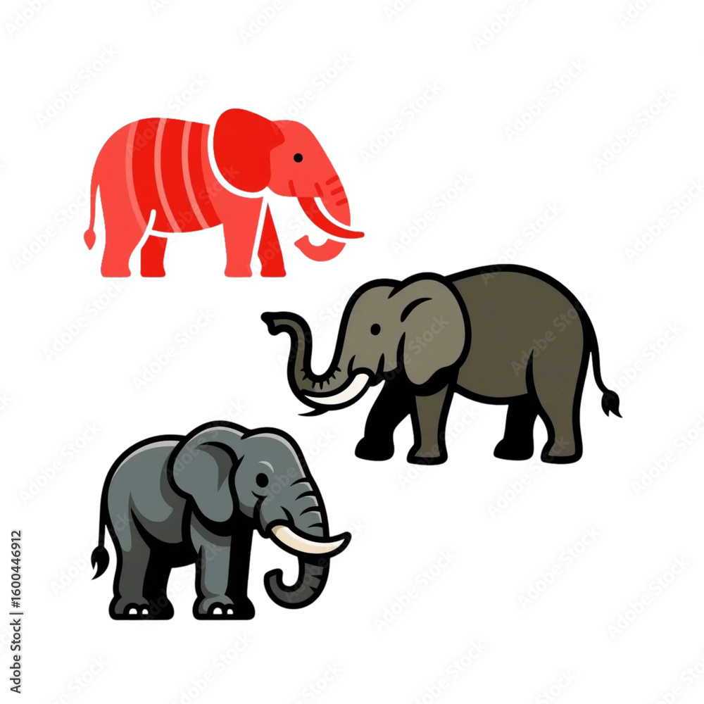 Obraz premium vector illustration of an elephant
