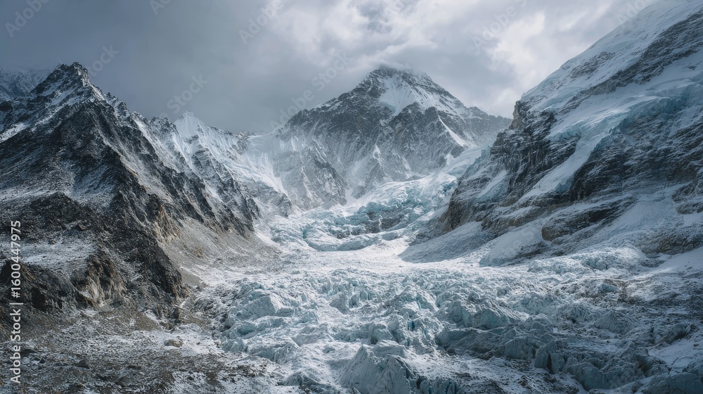 Obraz premium Impact of climate change the alarming rate of melting glaciers and its global consequences