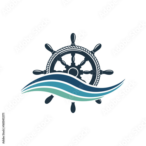 Modern and minimalist vector and abstract logo Unique boat anchor logo