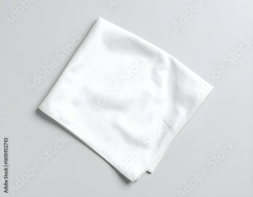 Blank Bandana Mockup Lying on the Floor – Flat Fabric Display Template