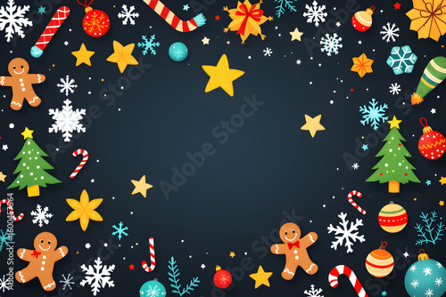 Holiday Spirit Festive Christmas and Winter Background Art Design