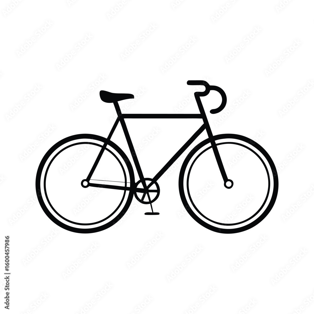 Minimalist Black and White Bicycle Illustration A Clean and Simple Vector Graphic of a Classic Road Bike Perfect for Design Projects and Creative Applications Minimalist Black and White Bicycle Illustration A Clean and Simple Vector Graphic of a Classic Road Bike Perfect for Design Projects and Creative Applications