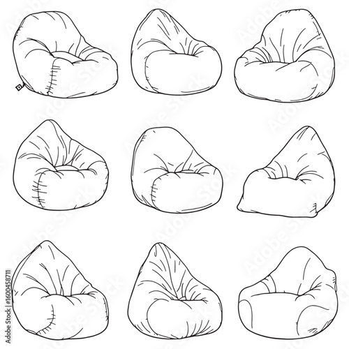 Bare Drop line art abstract fluid curves in balance