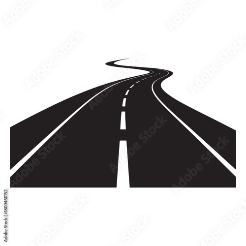Modern and minimalist vector and abstract logo Unique road logo
