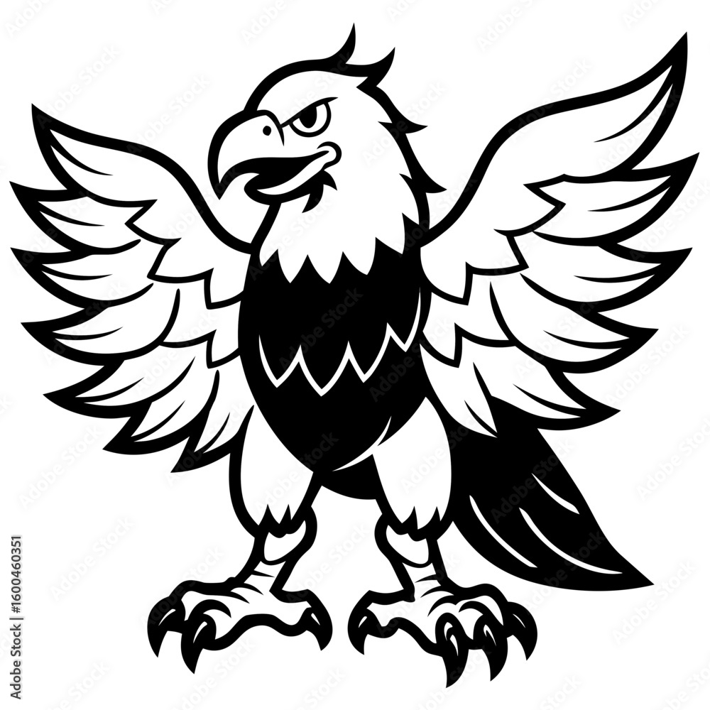 Fototapeta premium eagle tattoo vector