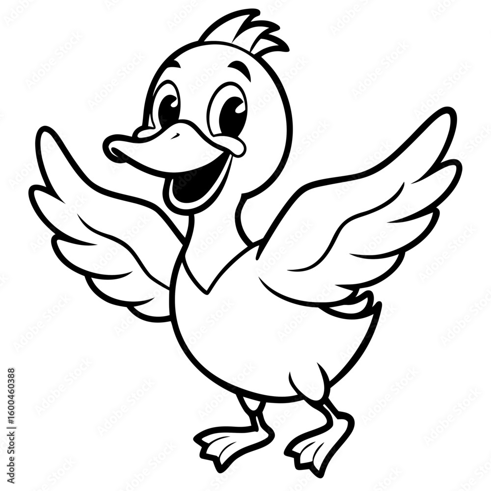 Fototapeta premium funny cartoon chicken
